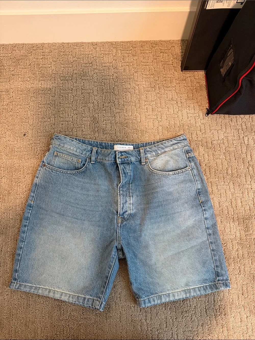 Topman Light Blue Denim Jean Shorts